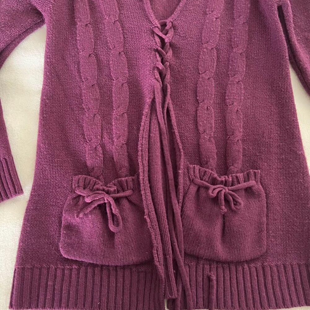 Women's Carducci Cable Knit Hoodie Cardigan, Size S - Picture 4 of 8